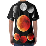 Lunar Eclipse Cycle Print Men's Velvet T-Shirt