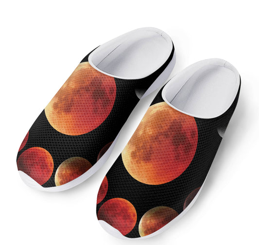Lunar Eclipse Cycle Print Mesh Casual Shoes