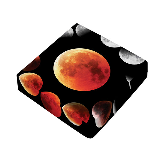 Lunar Eclipse Cycle Print Outdoor Seat Cushion Cover