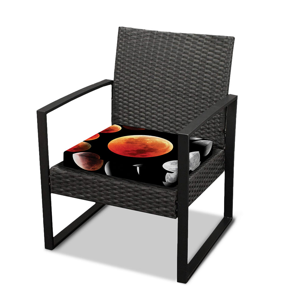 Lunar Eclipse Cycle Print Outdoor Seat Cushion Cover