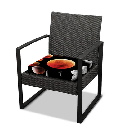 Lunar Eclipse Cycle Print Outdoor Seat Cushion Cover