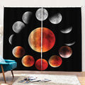 Lunar Eclipse Cycle Print Pencil Pleat Curtains