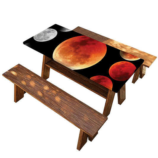 Lunar Eclipse Cycle Print Picnic Table Cover