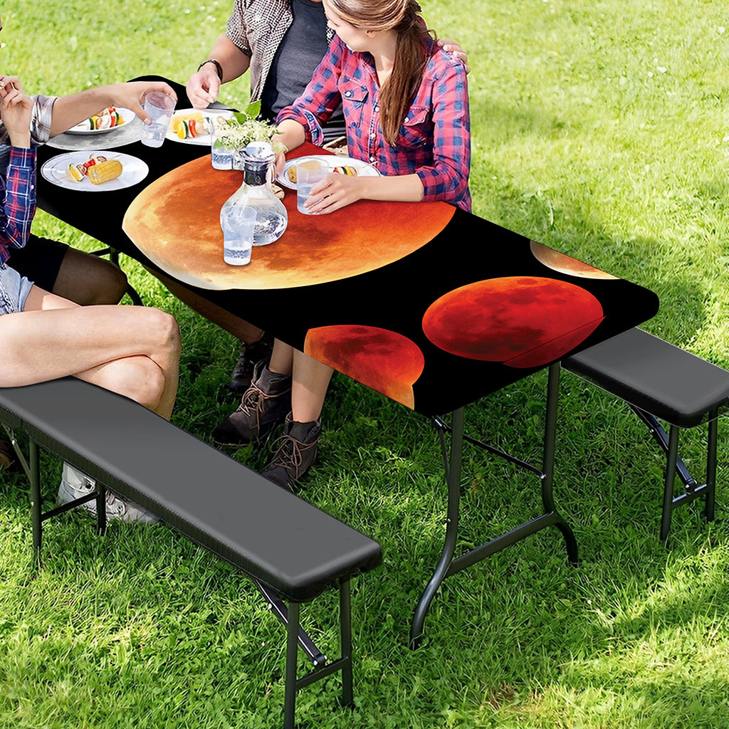 Lunar Eclipse Cycle Print Picnic Table Cover