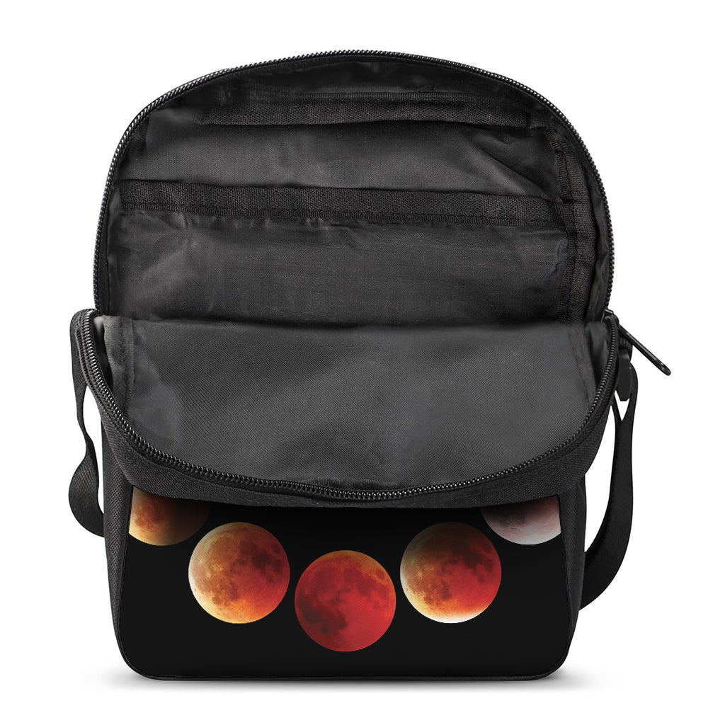 Lunar Eclipse Cycle Print Rectangular Crossbody Bag