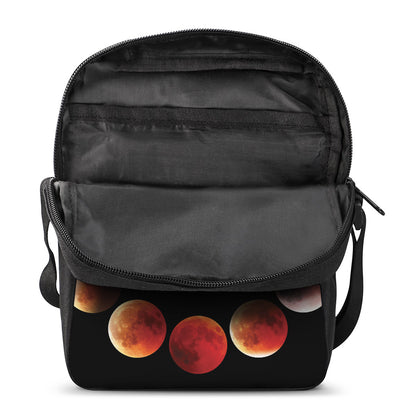 Lunar Eclipse Cycle Print Rectangular Crossbody Bag