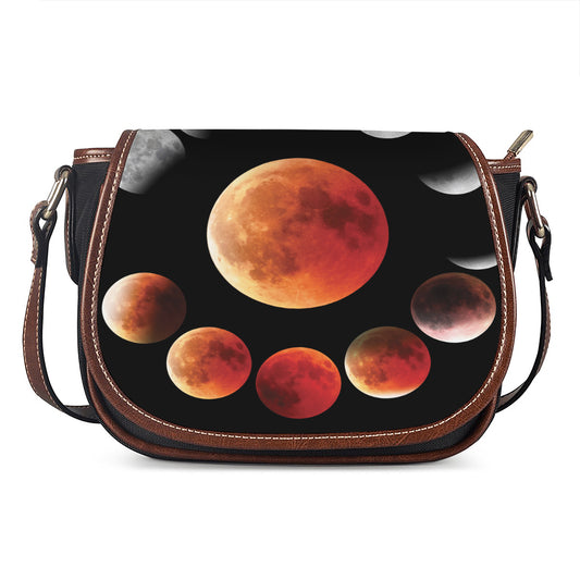 Lunar Eclipse Cycle Print Saddle Bag