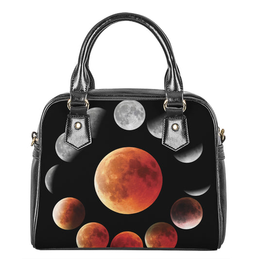 Lunar Eclipse Cycle Print Shoulder Handbag