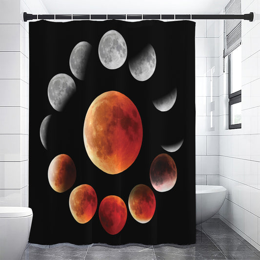 Lunar Eclipse Cycle Print Shower Curtain