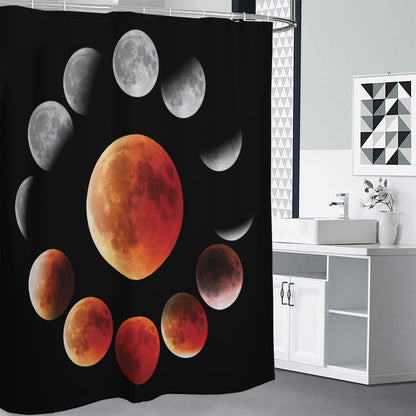 Lunar Eclipse Cycle Print Shower Curtain