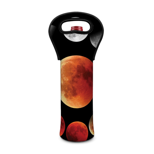 Lunar Eclipse Cycle Print Single Neoprene Wine Tote