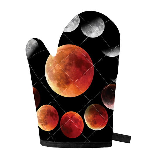 Lunar Eclipse Cycle Print Single Oven Mitt