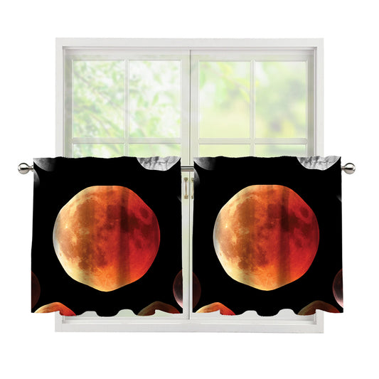 Lunar Eclipse Cycle Print Tier Curtains