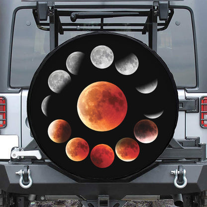 Lunar Eclipse Cycle Print Tire Cover