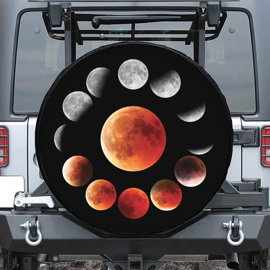 Lunar Eclipse Cycle Print Tire Cover