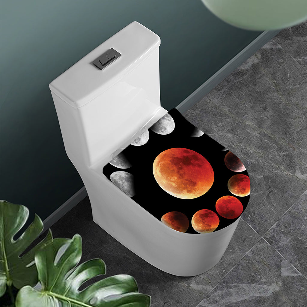 Lunar Eclipse Cycle Print Toilet Lid Cover