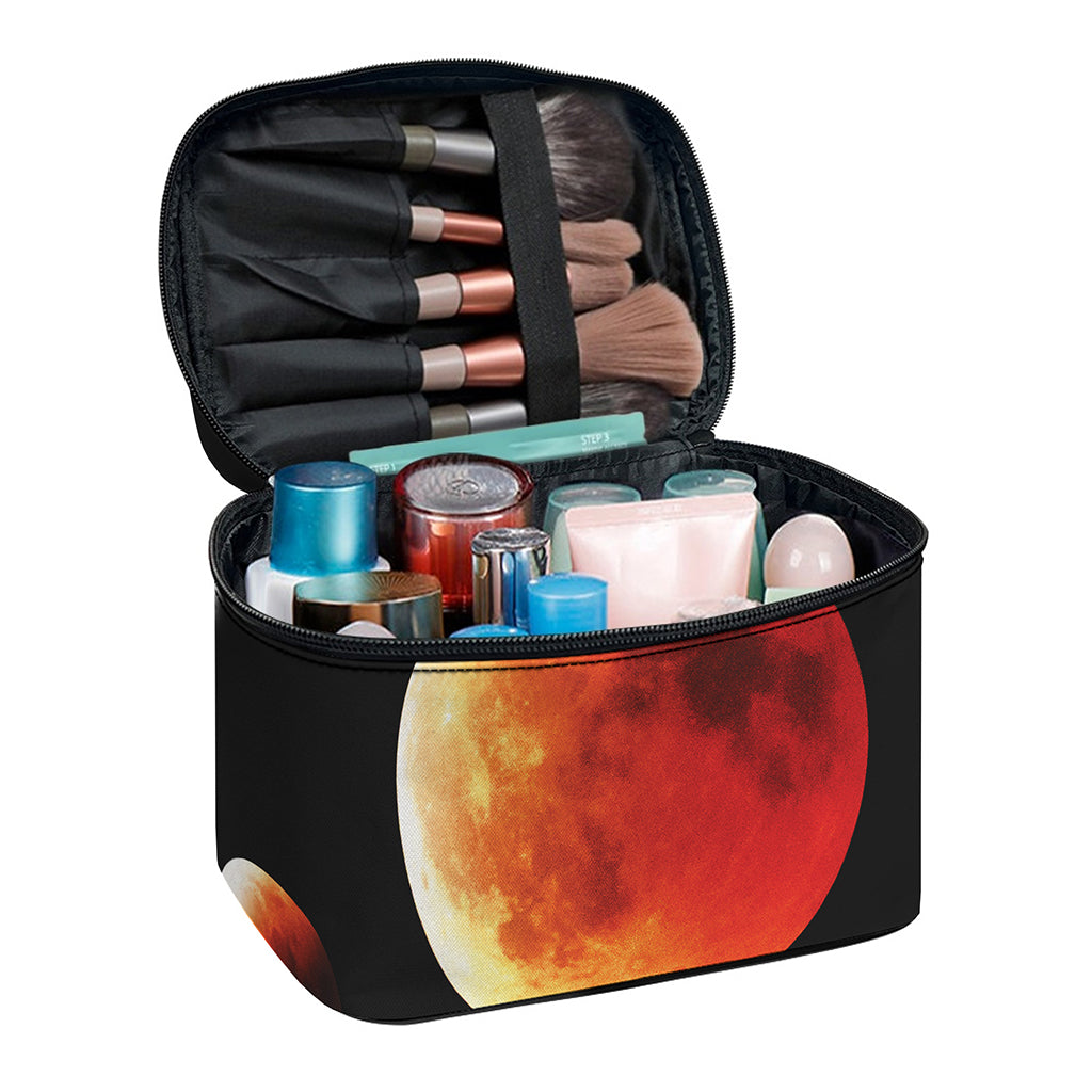Lunar Eclipse Cycle Print Travel Makeup Bag