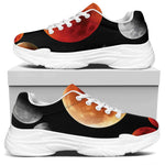 Lunar Eclipse Cycle Print White Chunky Shoes