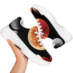 Lunar Eclipse Cycle Print White Chunky Shoes