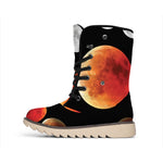 Lunar Eclipse Cycle Print Winter Boots
