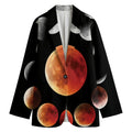 Lunar Eclipse Cycle Print Women's Blazer
