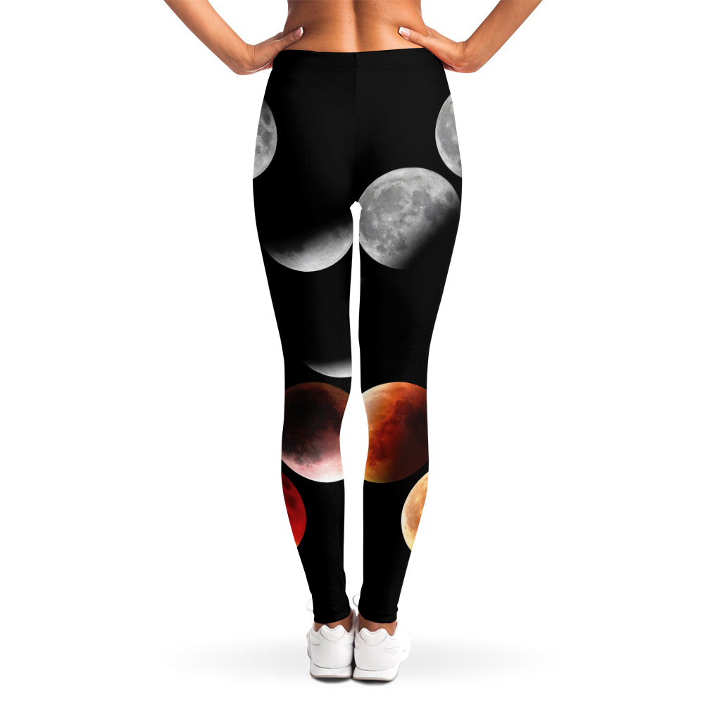 Lunar Eclipse Cycle Print Women's Leggings