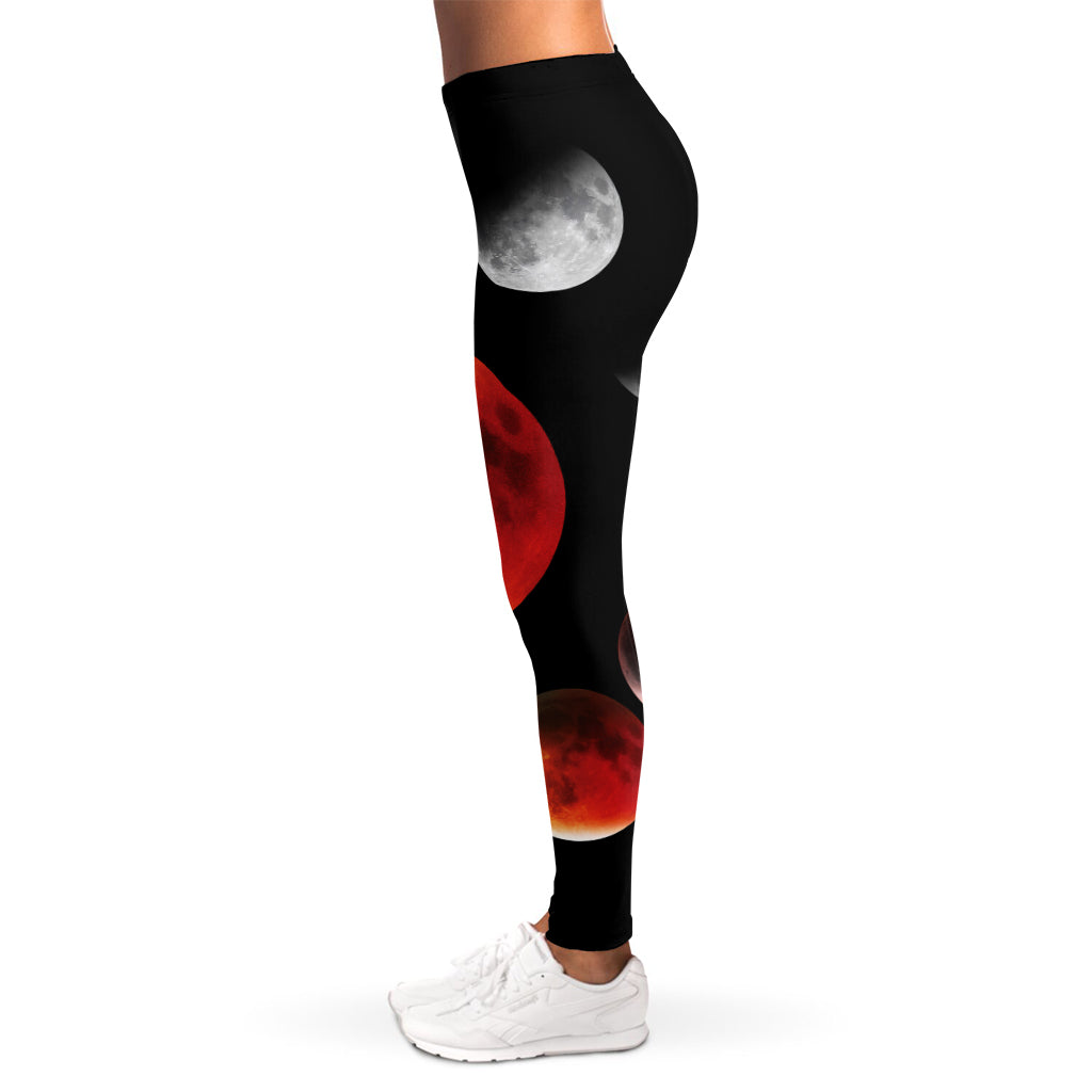 Lunar Eclipse Cycle Print Women's Leggings