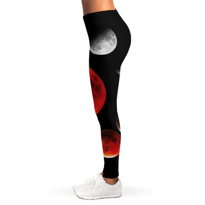 Lunar Eclipse Cycle Print Women's Leggings
