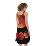 Lunar Eclipse Cycle Print Women's Sleeveless Dress