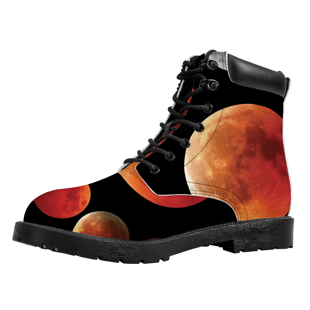 Lunar Eclipse Cycle Print Work Boots