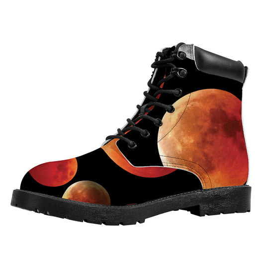 Lunar Eclipse Cycle Print Work Boots