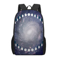 Lunar Phase Cycle Print 17 Inch Backpack