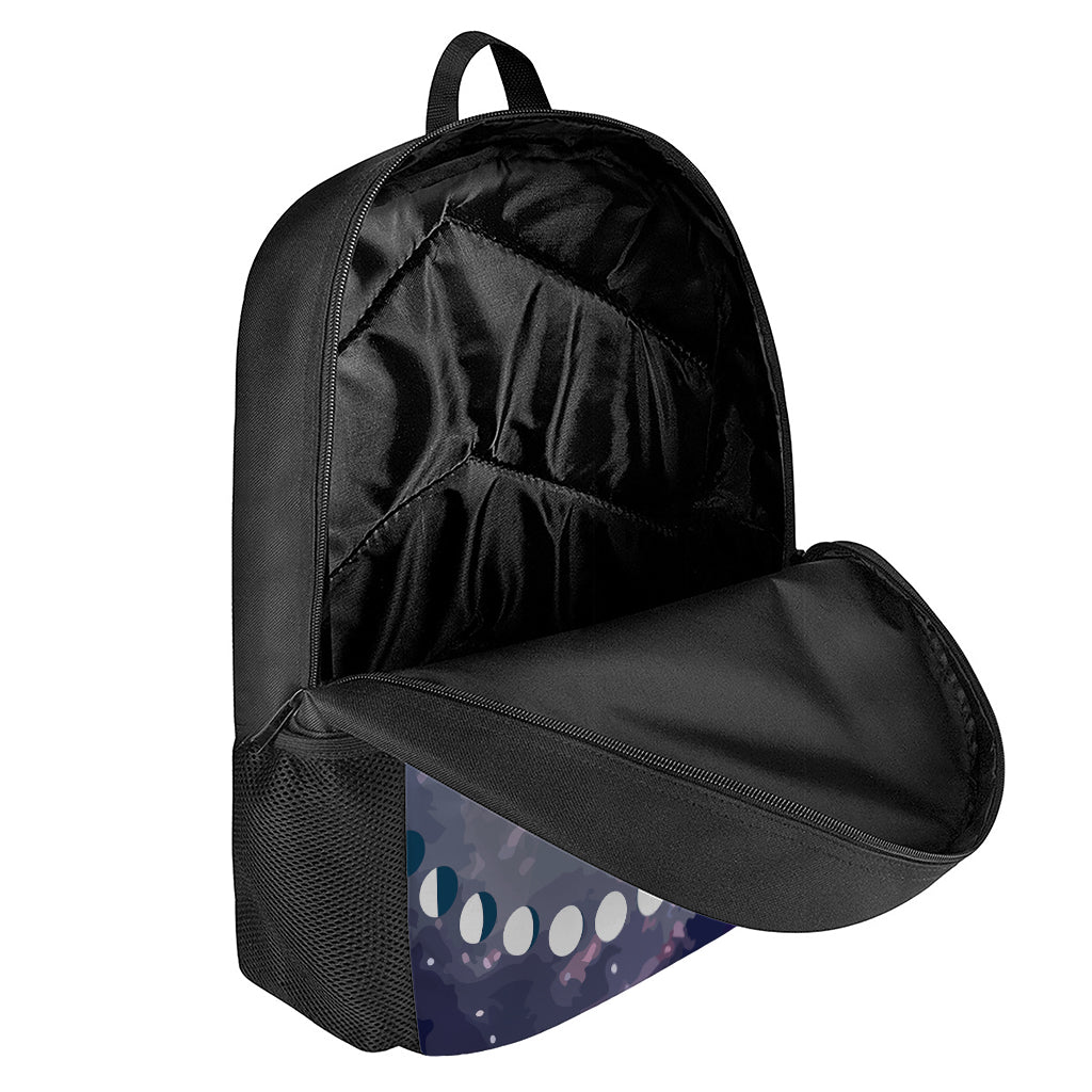 Lunar Phase Cycle Print 17 Inch Backpack