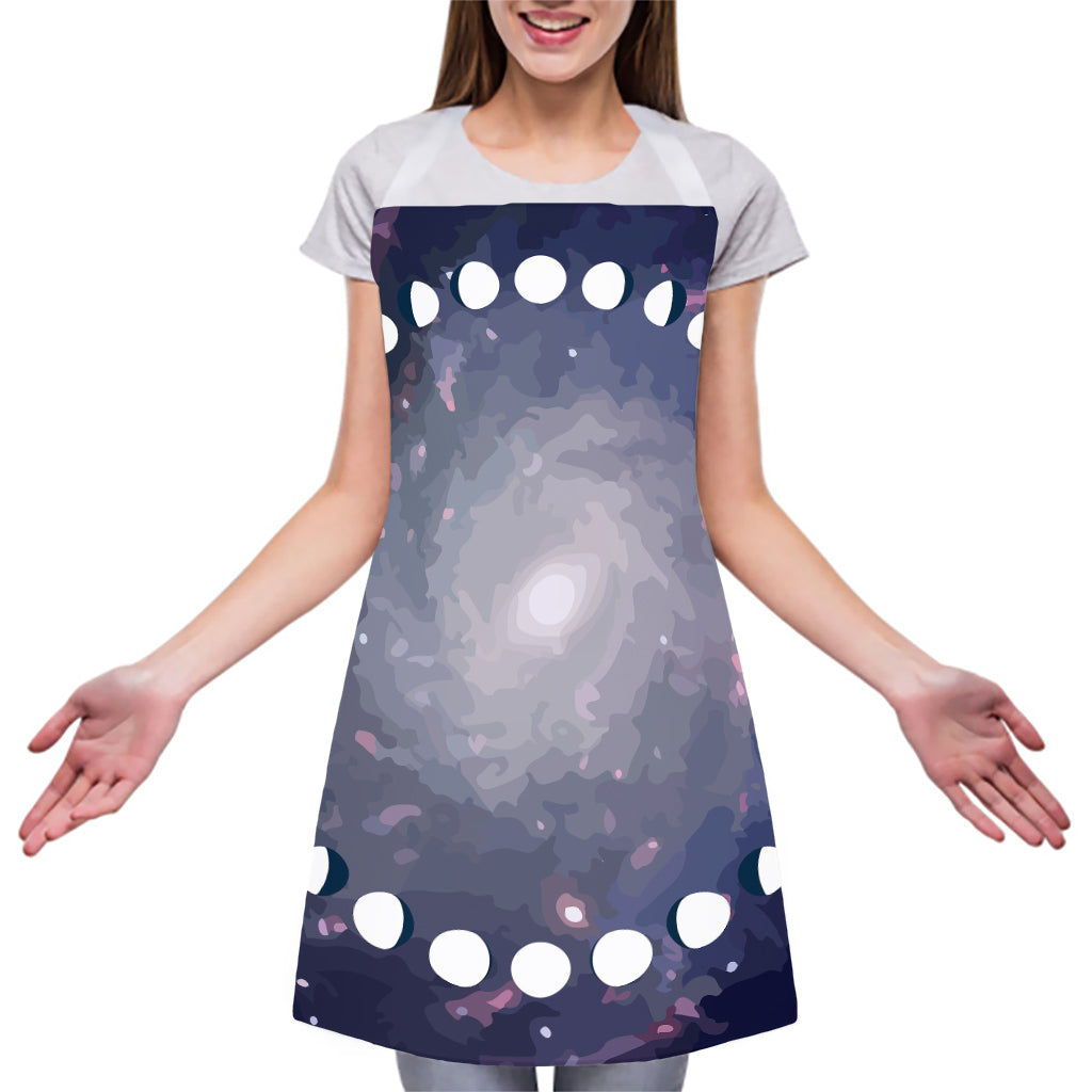 Lunar Phase Cycle Print Adjustable Apron