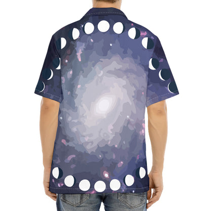 Lunar Phase Cycle Print Aloha Shirt