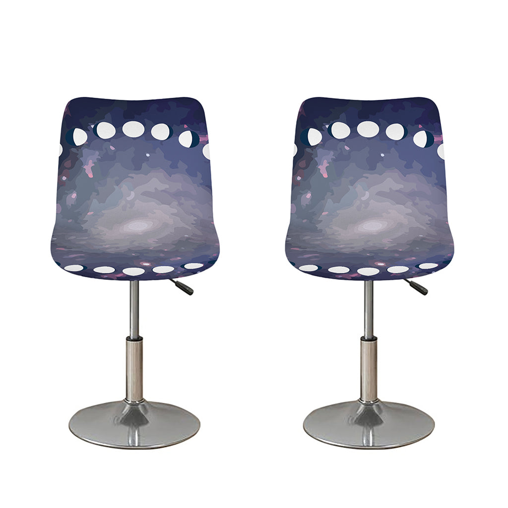 Lunar Phase Cycle Print Bar Stool Covers