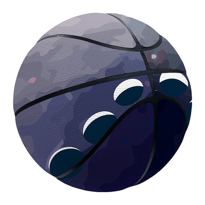 Lunar Phase Cycle Print Basketball