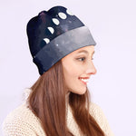 Lunar Phase Cycle Print Beanie