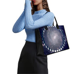 Lunar Phase Cycle Print Canvas Tote Bag