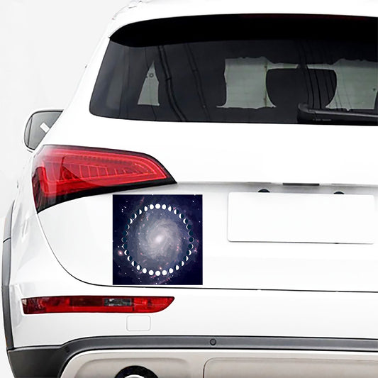 Lunar Phase Cycle Print Car Sticker