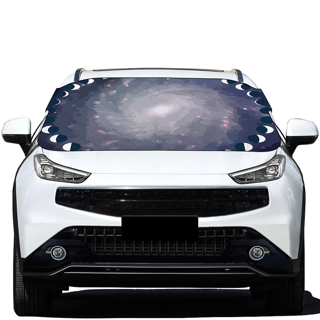 Lunar Phase Cycle Print Car Windshield Snow Cover