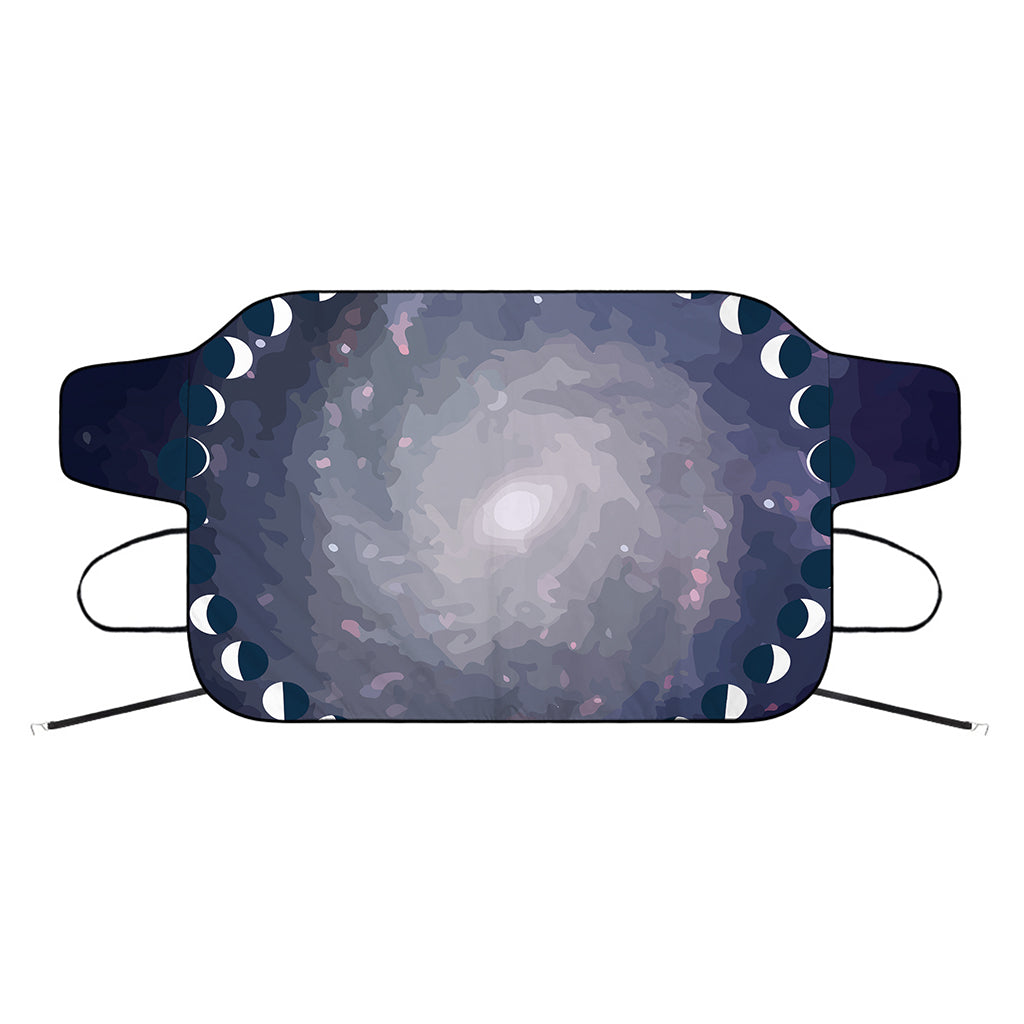 Lunar Phase Cycle Print Car Windshield Snow Cover