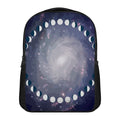 Lunar Phase Cycle Print Casual Backpack