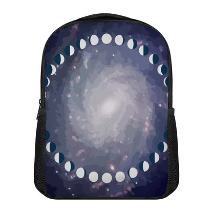 Lunar Phase Cycle Print Casual Backpack
