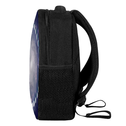 Lunar Phase Cycle Print Casual Backpack