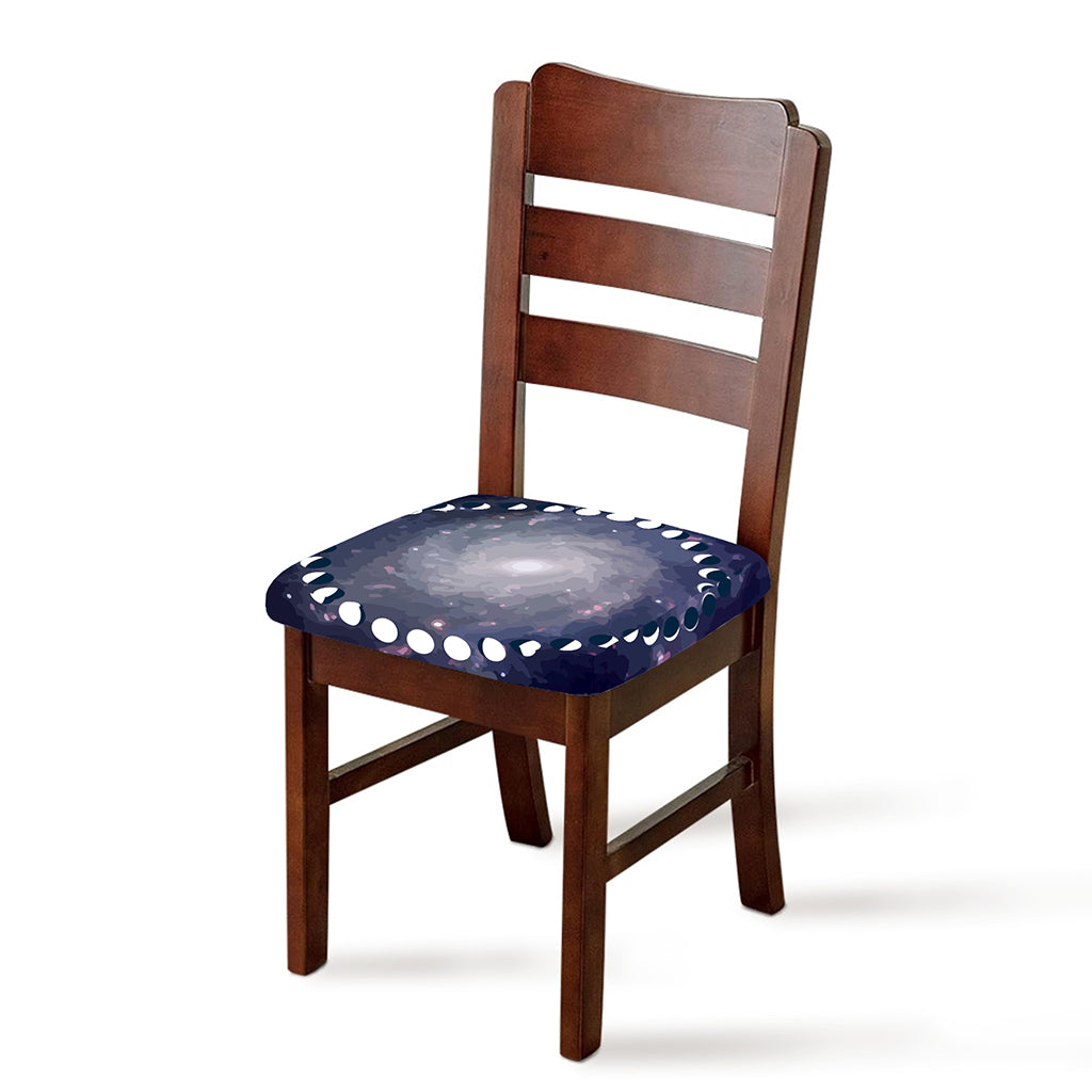 Lunar Phase Cycle Print Chair Cushion Cover