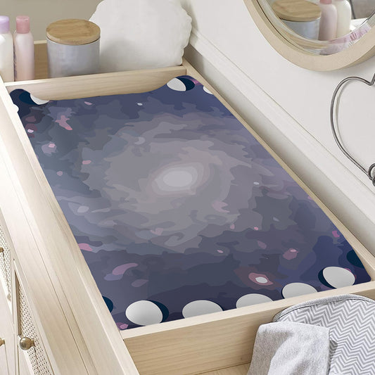 Lunar Phase Cycle Print Changing Pad Cover