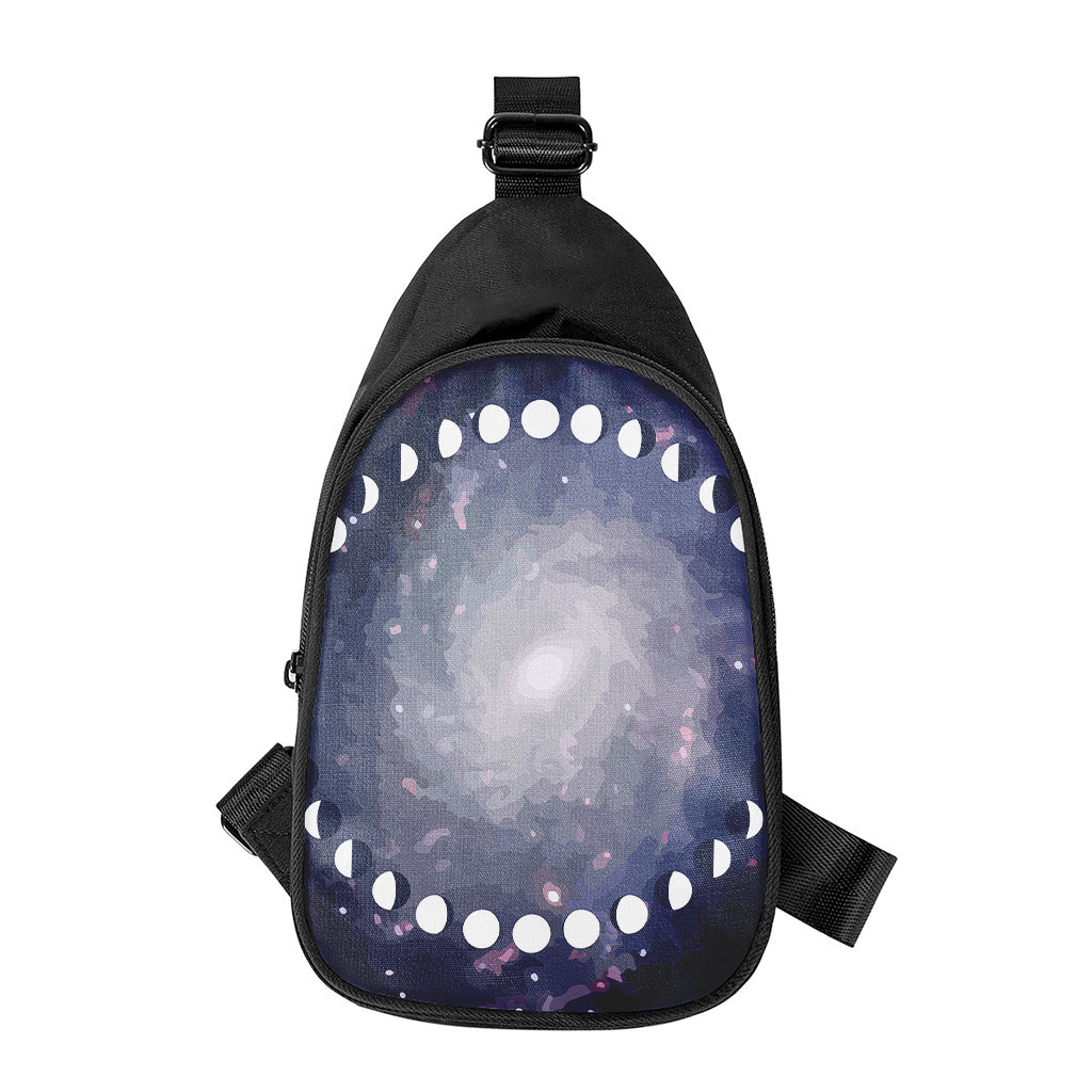 Lunar Phase Cycle Print Chest Bag