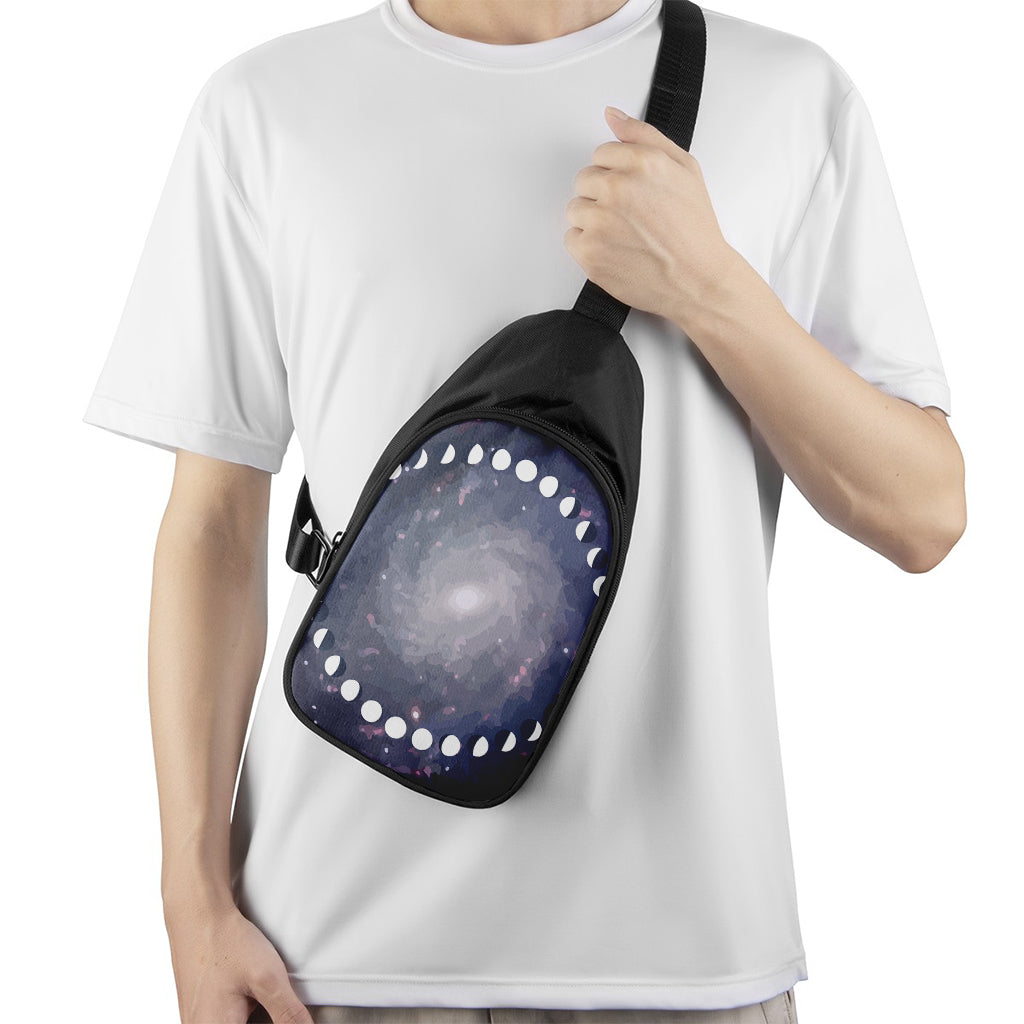 Lunar Phase Cycle Print Chest Bag