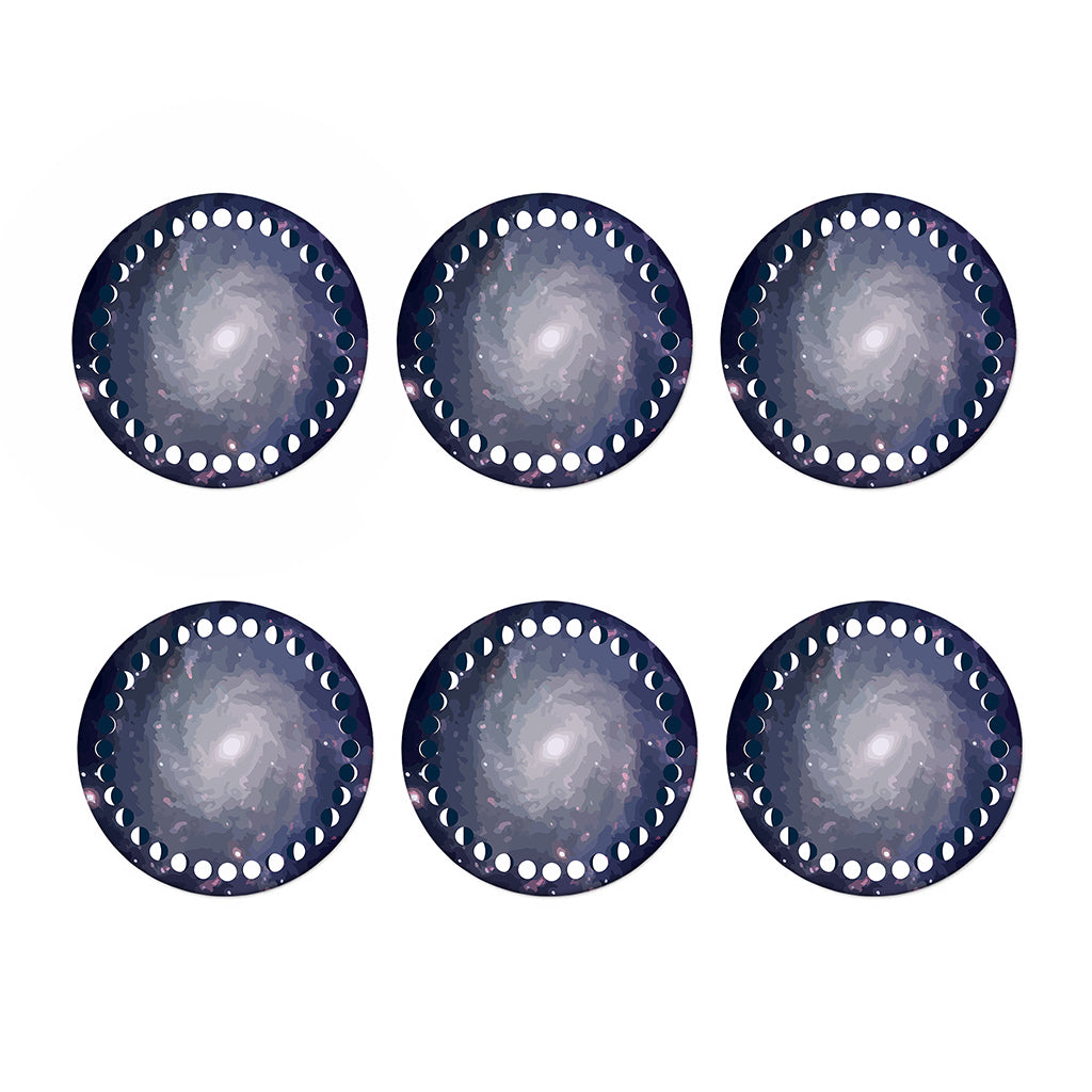 Lunar Phase Cycle Print Coaster Set